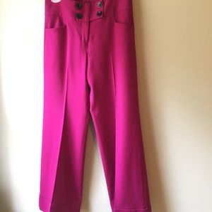 Express Wide Leg Pink Lined Trousers